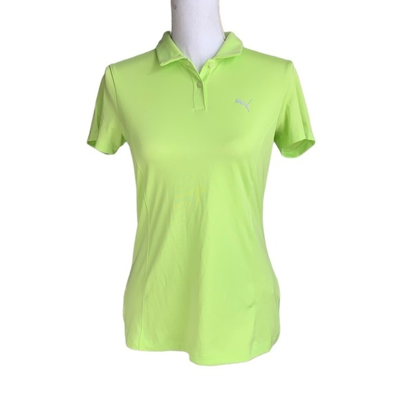 Puma Dry Cell Gold Polo Shirt Short Sleeve Neon Size XS - Picture 1 of 17